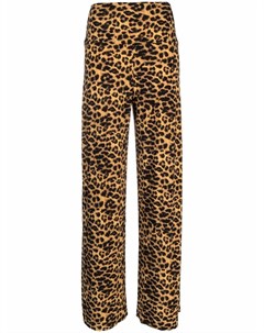 Широкие брюки с леопардовым принтом Norma kamali