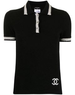 Кашемировая рубашка поло 2004 го года с логотипом CC Chanel pre-owned