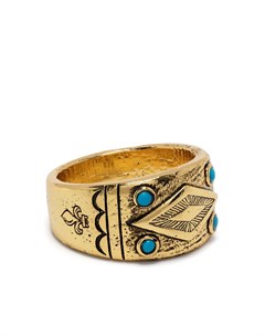 Кольцо из позолоченного серебра с бирюзой Nialaya jewelry