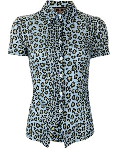 Рубашка с леопардовым принтом и короткими рукавами Fendi pre-owned