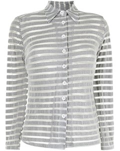 Полосатая рубашка с прозрачными вставками Fendi pre-owned