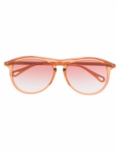 Солнцезащитные очки в прозрачной круглой оправе Chloé eyewear
