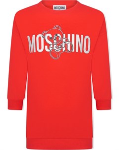 Платье свитер с логотипом Moschino kids