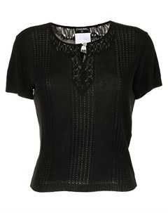 Трикотажная блузка 2002 го года с вырезами Chanel pre-owned