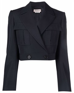Укороченный пиджак в стиле милитари Alexander mcqueen