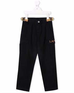 Прямые брюки с вышитым логотипом Lanvin enfant