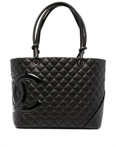 Стеганая сумка тоут Cambon 2011 го года с логотипом CC Chanel pre-owned