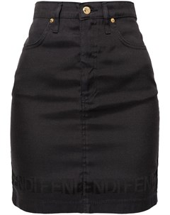 Джинсовая юбка с завышенной талией и логотипом Fendi pre-owned