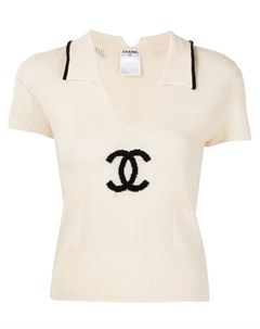 Рубашка поло 2001 го года с логотипом CC Chanel pre-owned