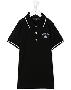 Рубашка поло с короткими рукавами и логотипом Balmain kids