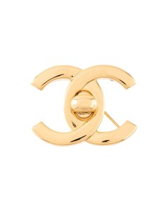 Брошь с логотипом Chanel pre-owned