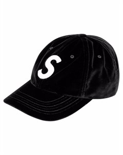 Бархатная кепка с логотипом Supreme