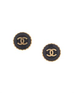Серьги клипсы 1996 го года с логотипом CC Chanel pre-owned