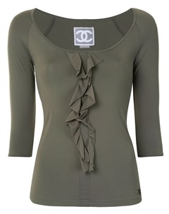 Блузка 2007 го года с оборками и рукавами три четверти Chanel pre-owned