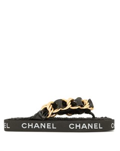 Сандалии 1993 го года с цепочкой на ремешке Chanel pre-owned