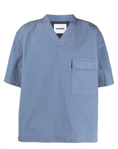 Рубашка с контрастной строчкой Jil sander