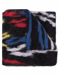 Шерстяной шарф с нашивкой логотипом Saint laurent