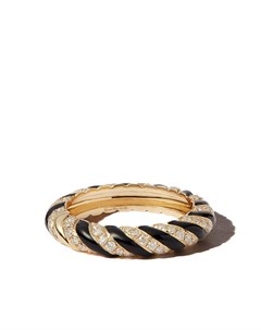 Витое кольцо из желтого золота с бриллиантами Yvonne léon
