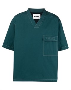 Рубашка с контрастной строчкой Jil sander
