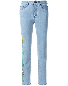 Укороченные джинсы с цветочным принтом Mr & mrs italy