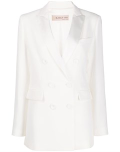 Двубортный пиджак с заостренными лацканами Blanca vita