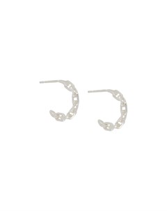Серебряные серьги кольца в форме цепочек Wouters & hendrix