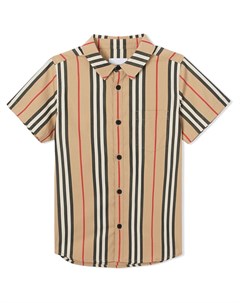 Поплиновая рубашка в полоску Icon Stripe Burberry kids