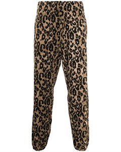 Спортивные брюки с леопардовым принтом Roberto cavalli