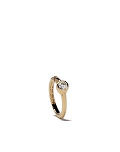 Серьга кольцо Justine из желтого золота с бриллиантом White bird