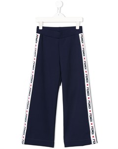 Спортивные брюки с полосками с логотипами Fendi kids