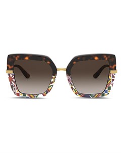 Солнцезащитные очки в квадратной оправе с принтом Dolce & gabbana eyewear