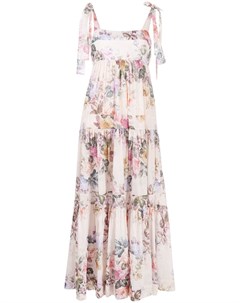 Платье Brighton с завязками на плечах и цветочным принтом Zimmermann