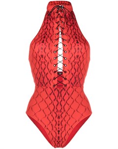 Купальник Flirt со змеиным принтом Noire swimwear