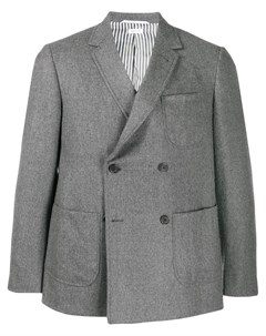 Двубортный фланелевый пиджак Thom browne