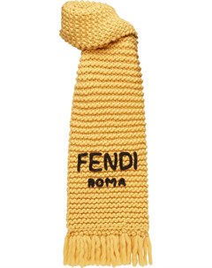 Вязаный шарф с вышитым логотипом Fendi