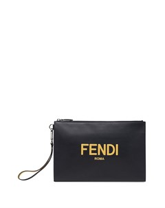 Клатч с тисненым логотипом Fendi