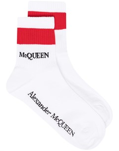 Носки с контрастными полосками и логотипом Alexander mcqueen