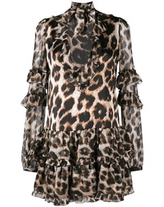 Платье мини с леопардовым принтом Philipp plein