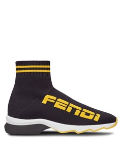 Кроссовки носки с логотипом Fendi