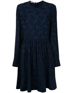 Платье мини с принтом и складками Stella mccartney