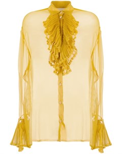 Прозрачная блузка с оборками Maison margiela