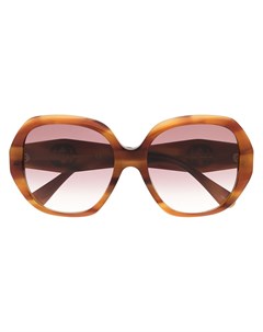 Массивные солнцезащитные очки черепаховой расцветки Gucci eyewear