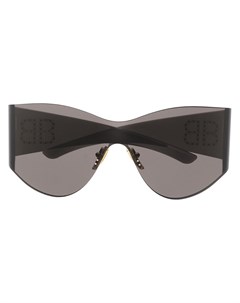 Солнцезащитные очки маска в закругленной оправе Balenciaga eyewear