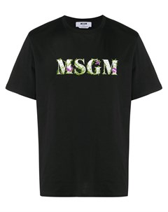Футболка с короткими рукавами и логотипом Msgm