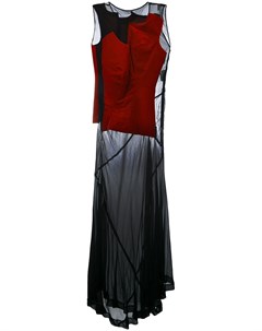 Длинное платье с бархатной панелью Comme des garçons pre-owned