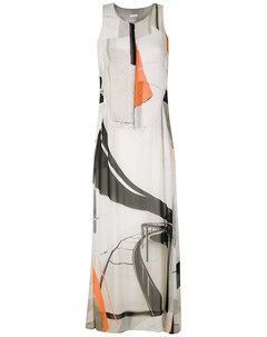 Платье миди с абстрактным принтом Osklen