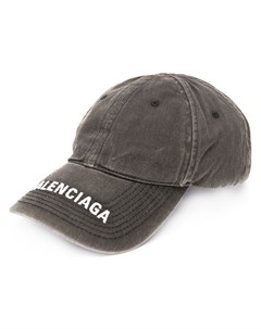 Джинсовая кепка с вышитым логотипом Balenciaga