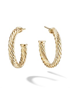 Золотые серьги кольца Cablespira David yurman