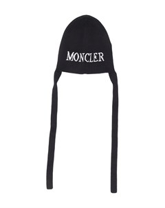 Шапка бини в рубчик с логотипом Moncler enfant