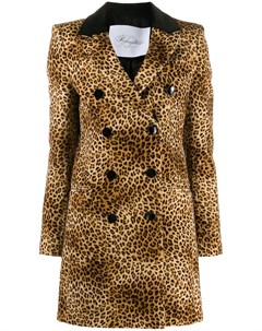 Двубортное пальто с леопардовым принтом Redemption